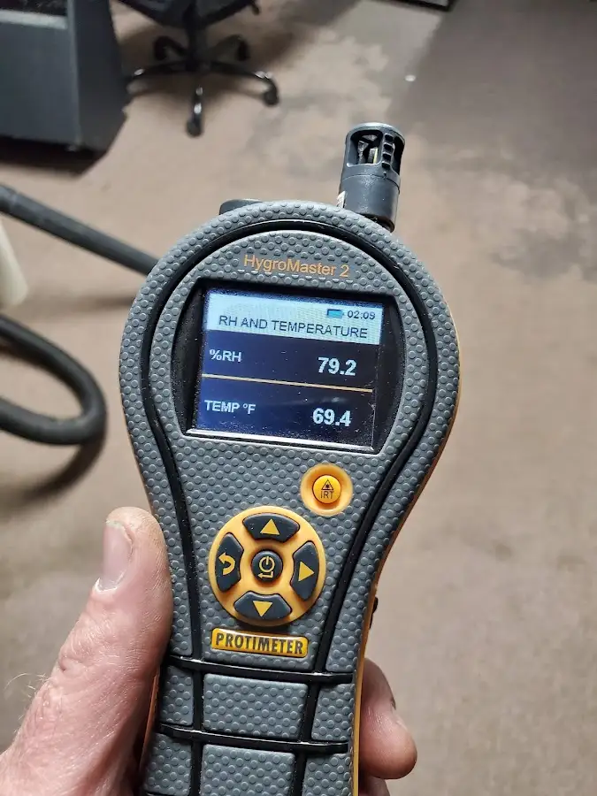 Moisture meter humidity assessment for Fire & Smoke Damage Restoration in Dundee
